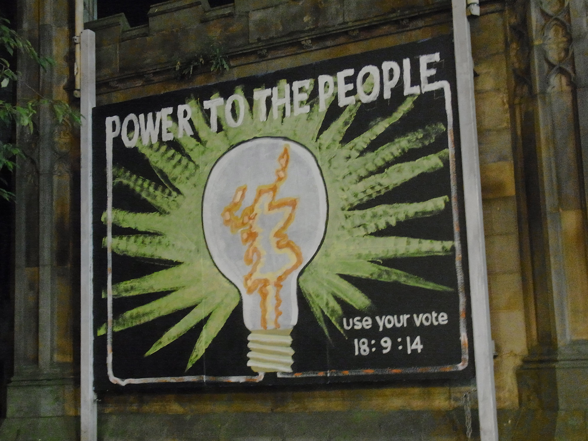 A mural on St. John's Scottish Episcopal Church in Edinburgh. Image credit: Kali Israel