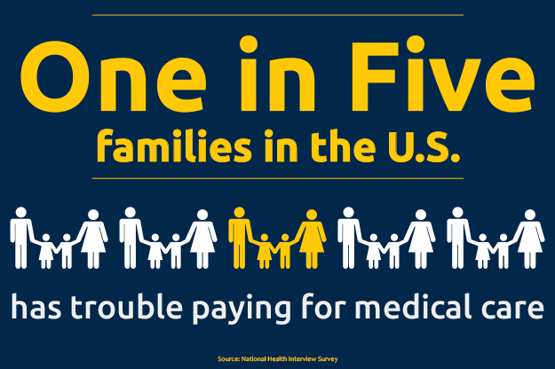 Illustration: One in five families in the U.S. has trouble paying for medical care