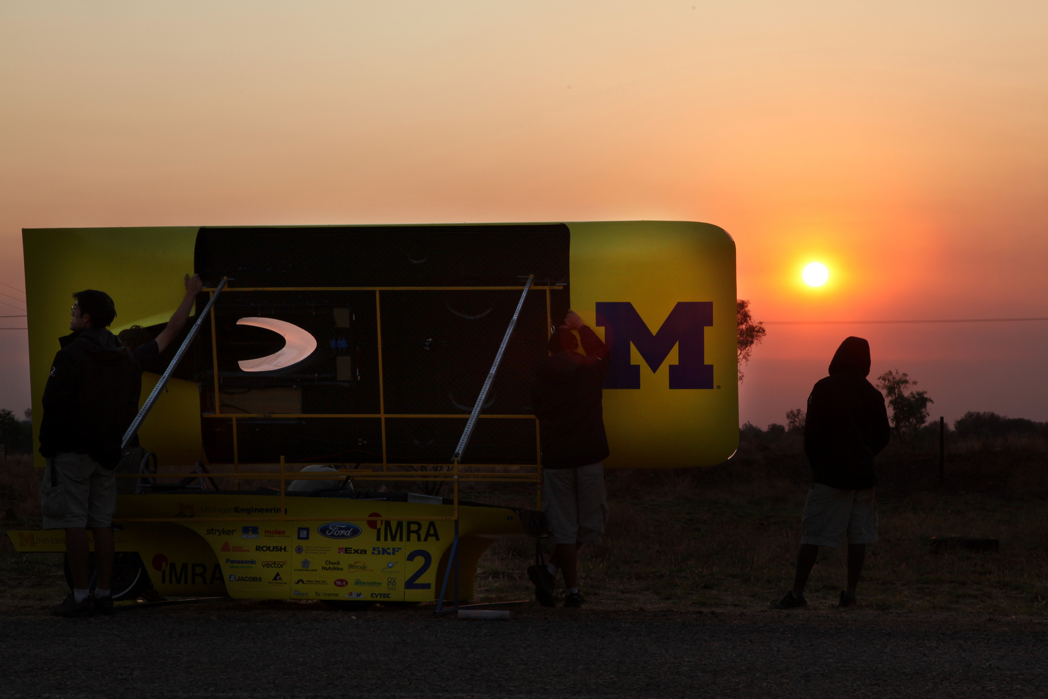 Day three of the 2011 World Solar Challenge. Image credit: Marcin Szczepanski, U-M College of Engineering