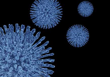 3D rendered illustration of the influenza virus. (stock image)