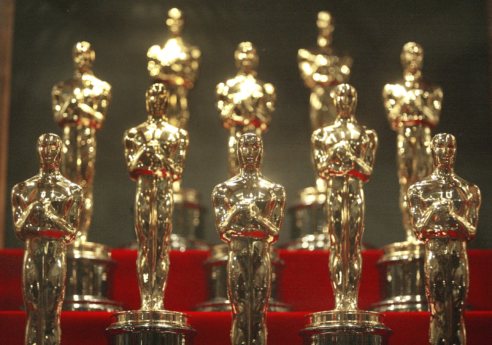 Oscar statuettes. (stock image)