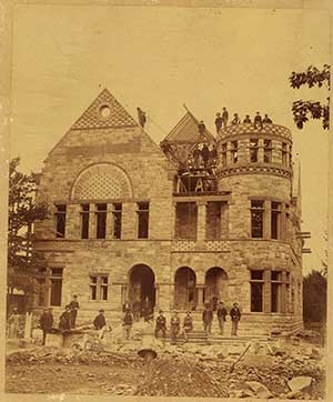 Newberry Hall under construction, ca., 1888.