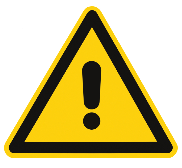 Blank danger and hazard triangle warning sign (stock image)