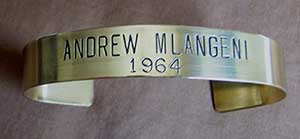 Sample bracelet from nonprofit organization International Possibilities Unlimited,