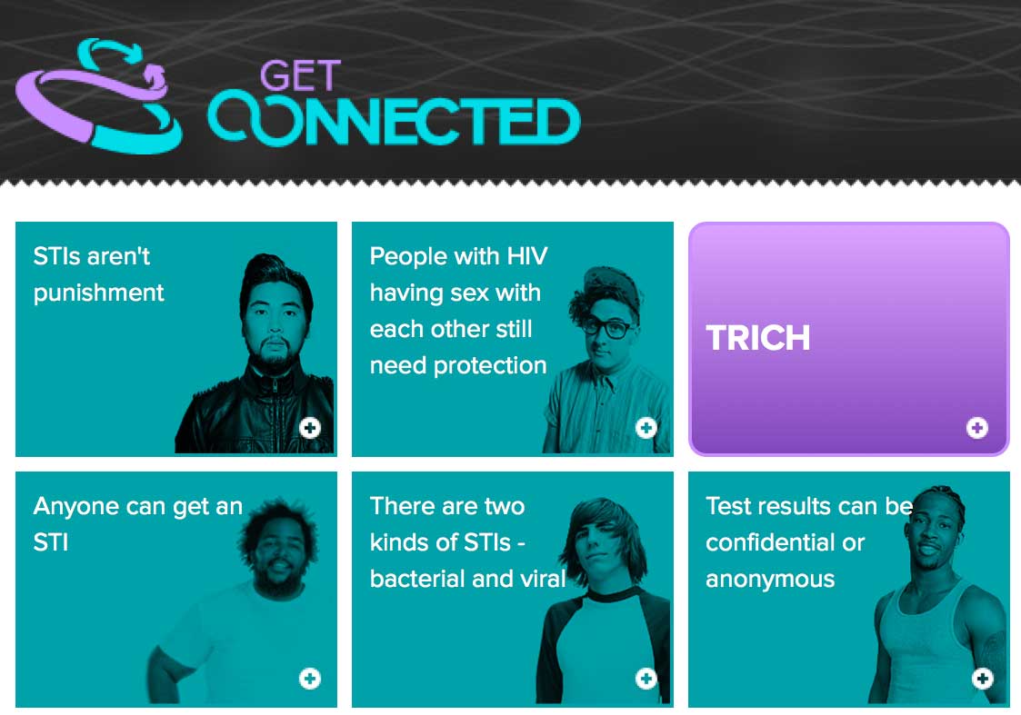 Screenshot of the Get Connected website