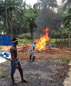 Belinda Fish stokes the flames in Sierra Leone.