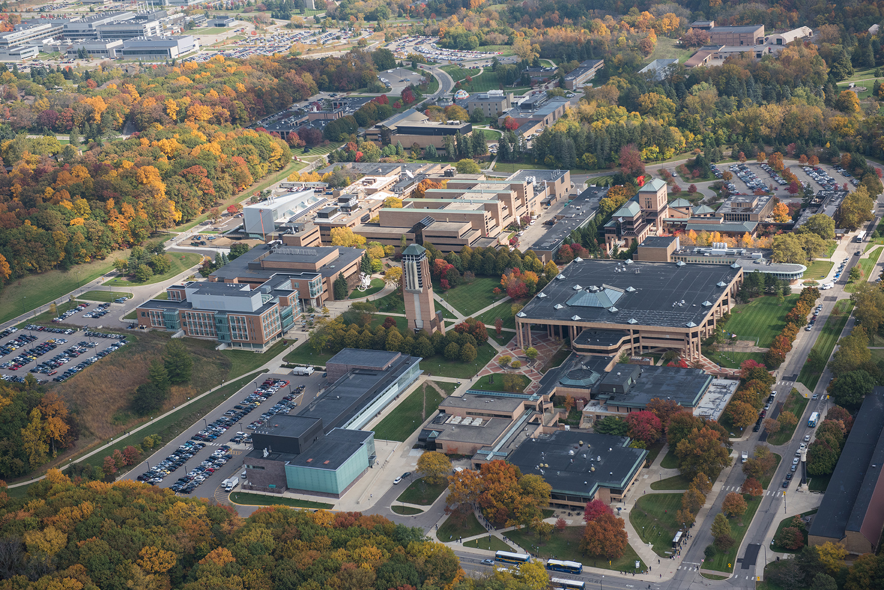 North Campus is home to the College of Engineering, the Taubman College of Architecture   Urban Planning, the Stamps School of Art & Design and the School of Music, Theatre & Dance. Image credit: Roger Hart, Michigan Photography
