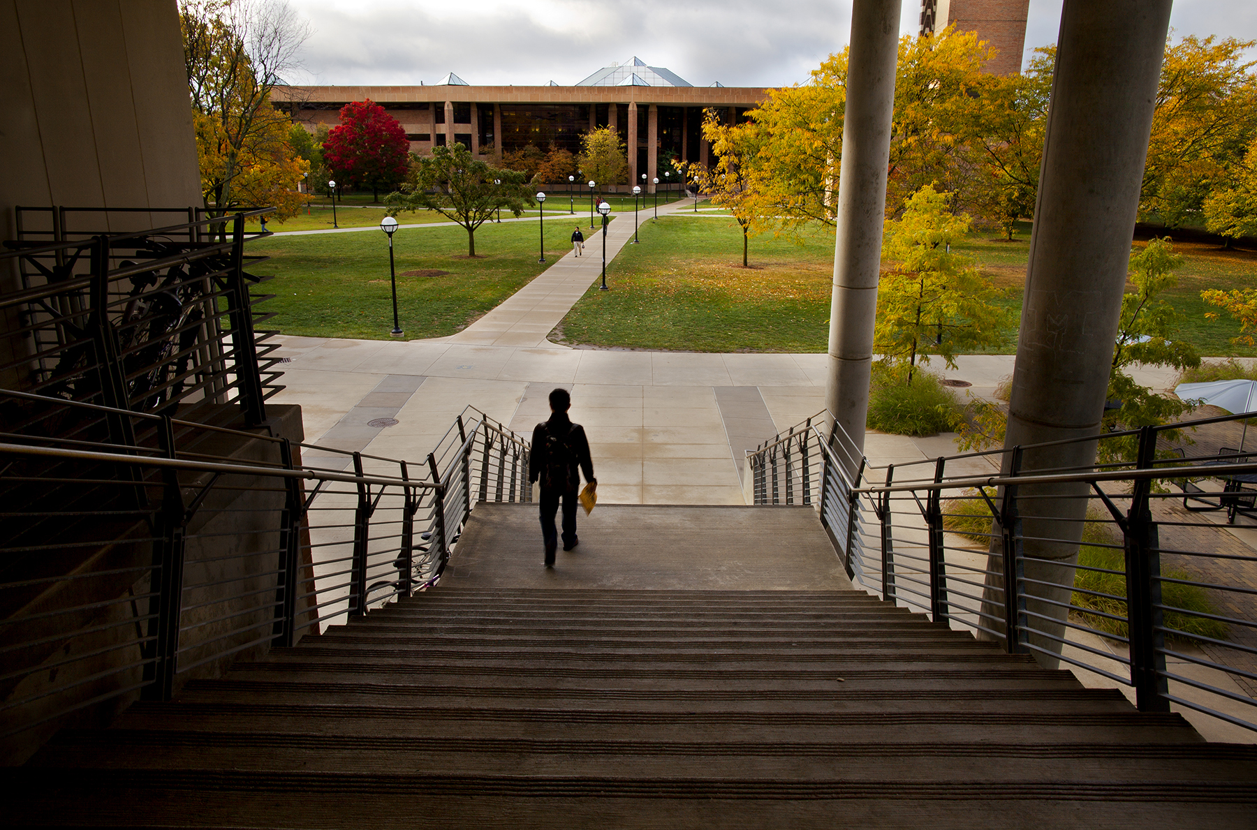 While more than 12,000 students and faculty members live, work and learn on North Campus, it doesn't have an inviting gathering space today. Renovations this summer aim to build more community there. Image credit: Joseph Xu, Michigan Engineering