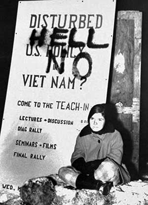 Teach-in sign, 1965.
