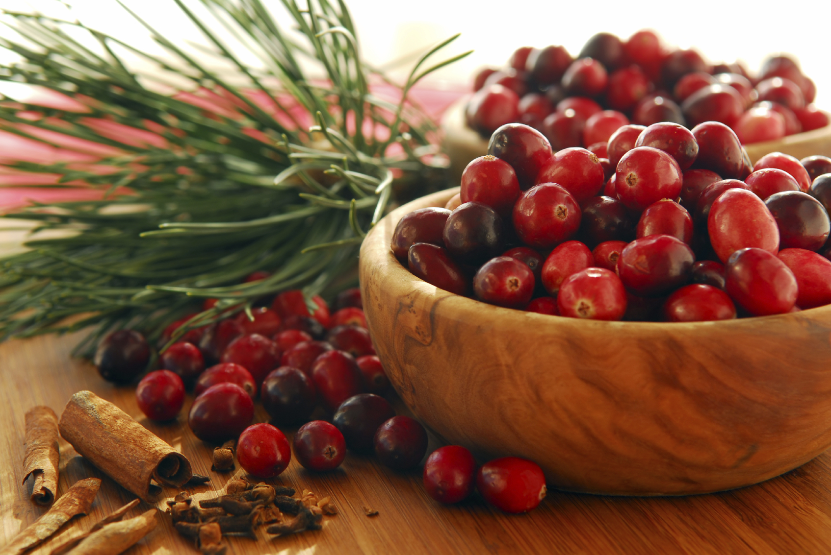 Cranberries in a bowl. (stock image)