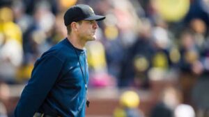 Harbaugh, spring football, 2015