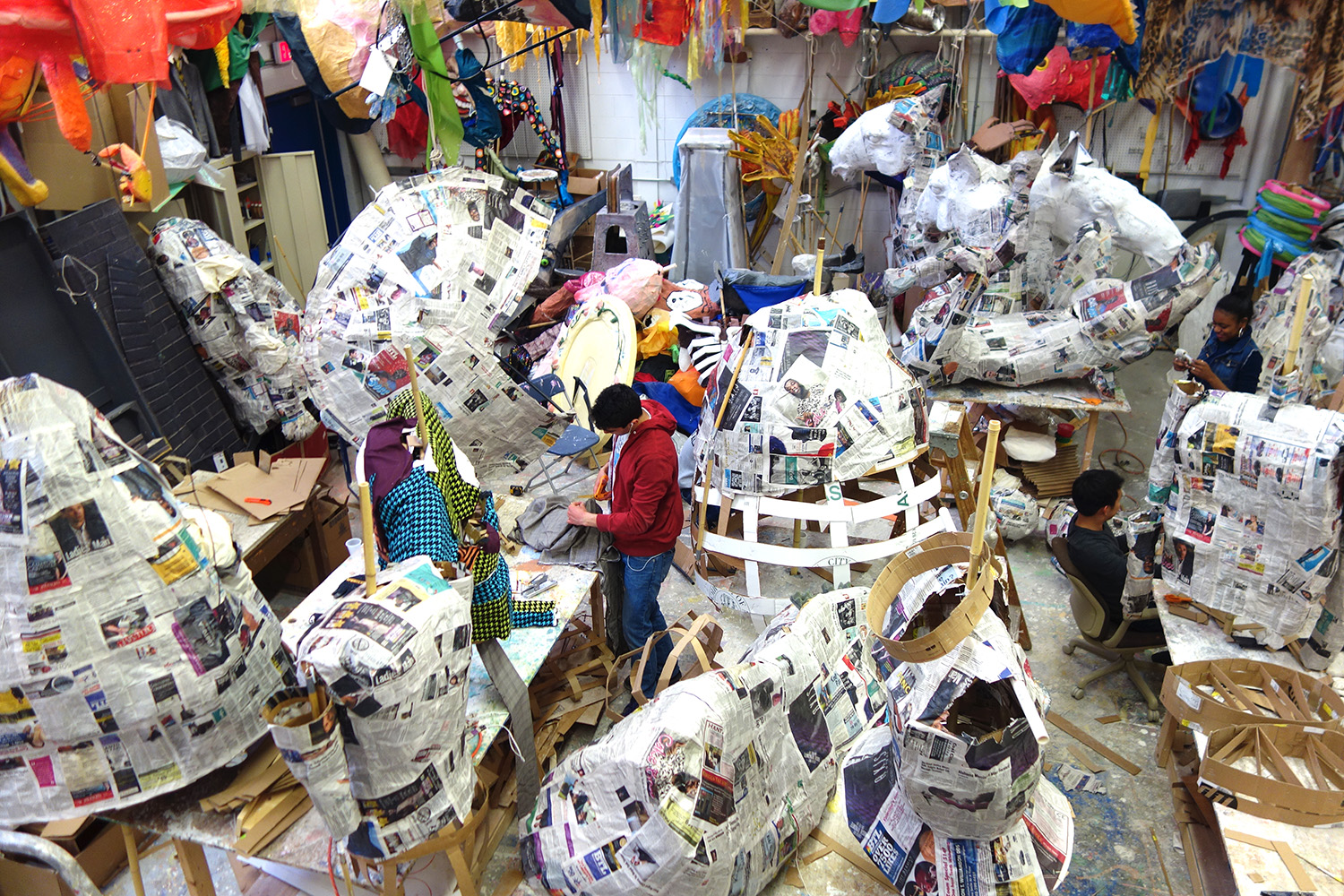 U-M student Luis Gago at work in the Festifools studio. Image credit: Sydney Hawkins