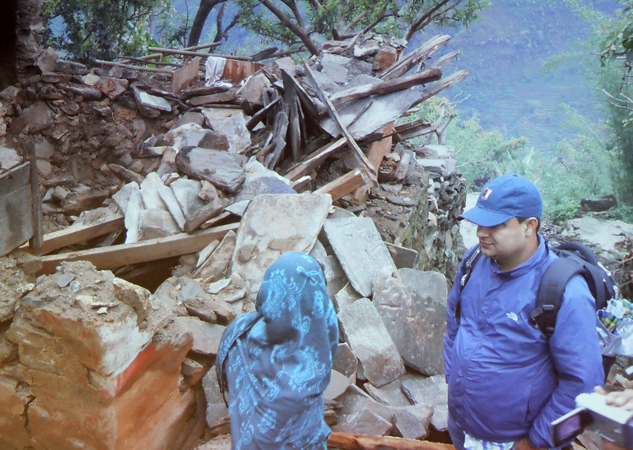 ISER-N staff coordinate disaster relief efforts after Nepal Earthquake. Image courtesy: Institute for Social and Environmental Research-Nepal