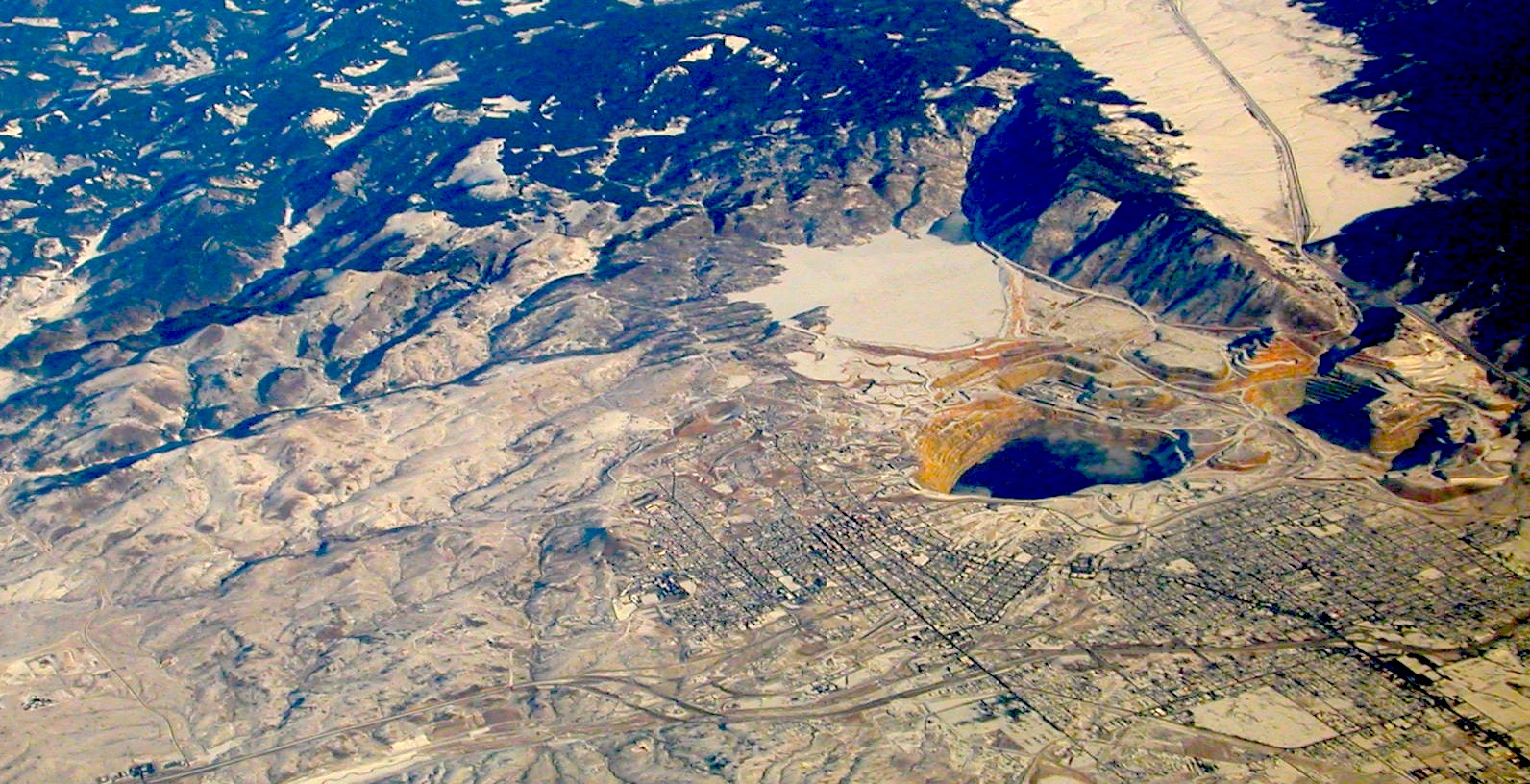 Aerial view of porphyry copper deposit at Butte, Montana. Image credit: Stephen Kesler