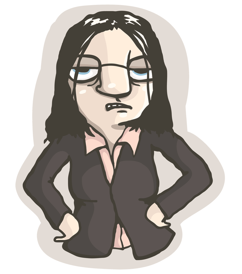 Illustration of a business woman with an attitude. (stock image)