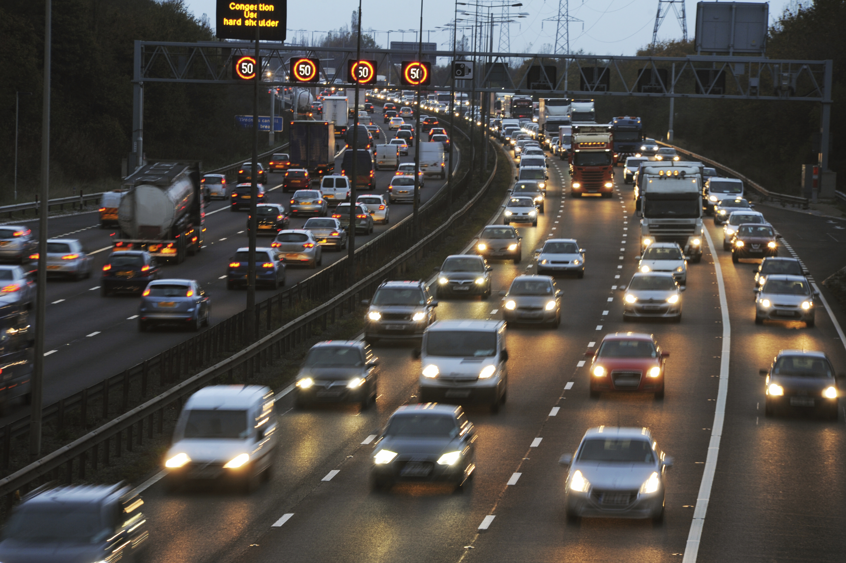 Rush hour traffic. (stock image)