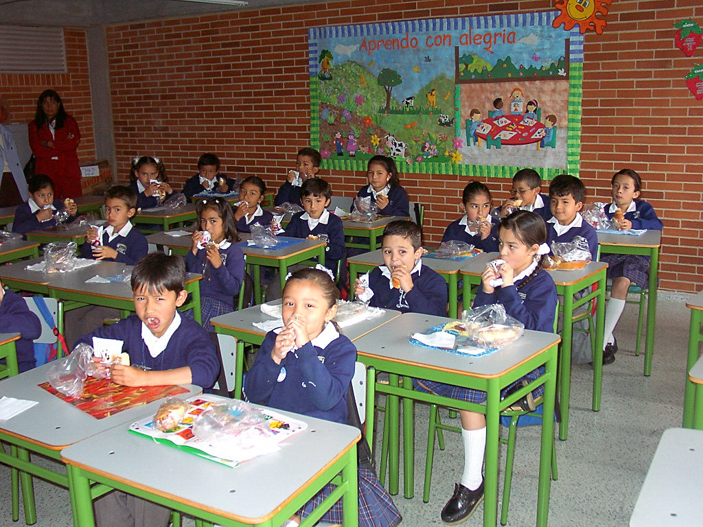 Students from a public school in Colombia.