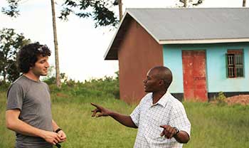 Building a local school in Uganda.