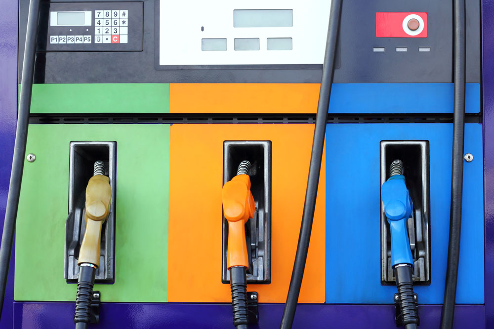 Three gas pumps. (stock image)
