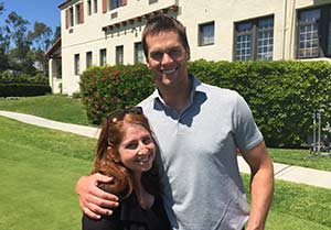 Haley Geffen with Tom Brady.