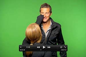 Haley Geffen with Bear Grylls
