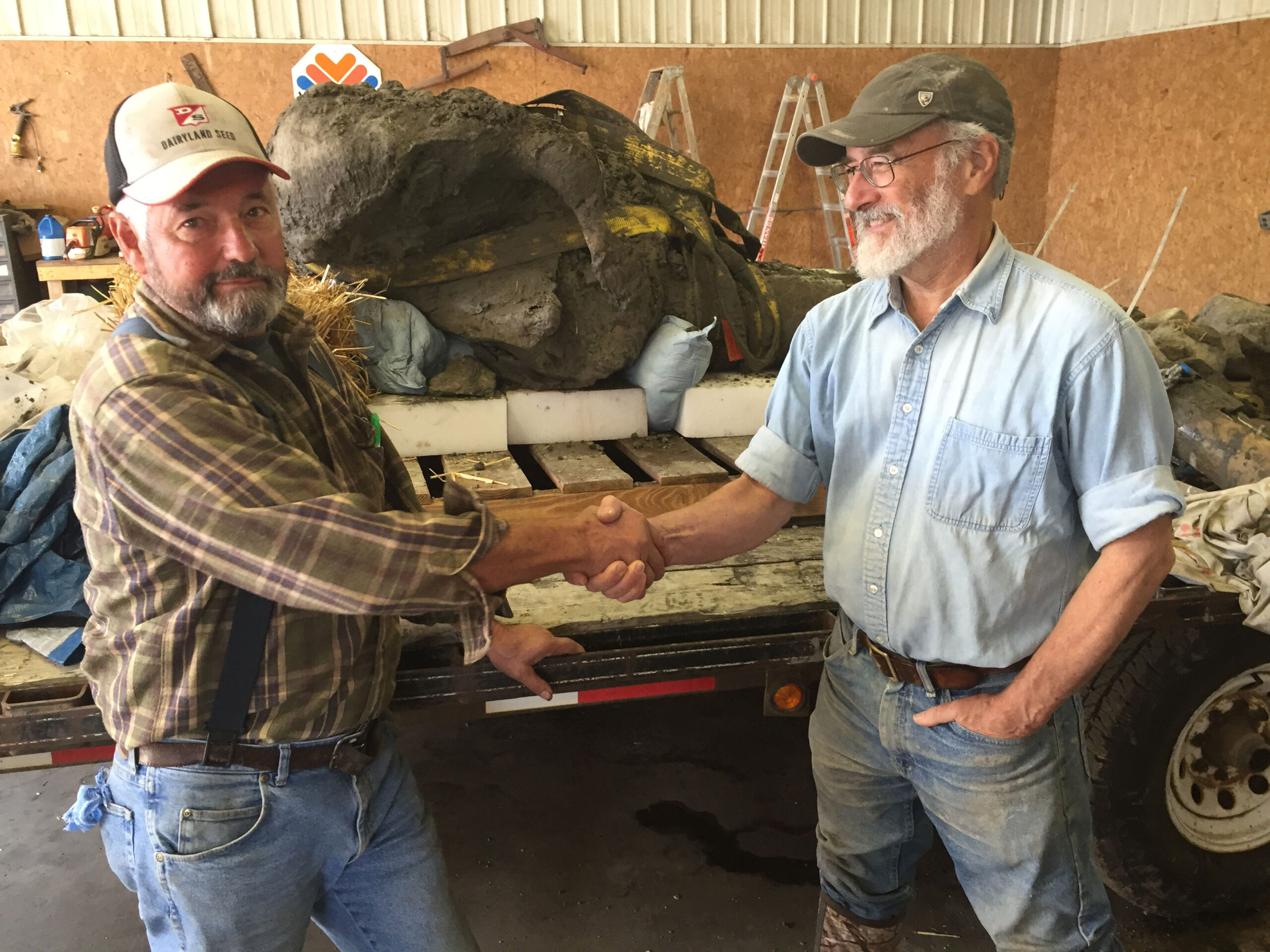 James Bristle, left, and Daniel Fisher, director of the U-M Museum of Paleontology. Image credit: University of Michigan