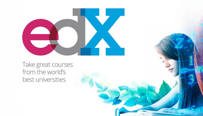 Logo reading edX: Taking great courses from the world's best universities