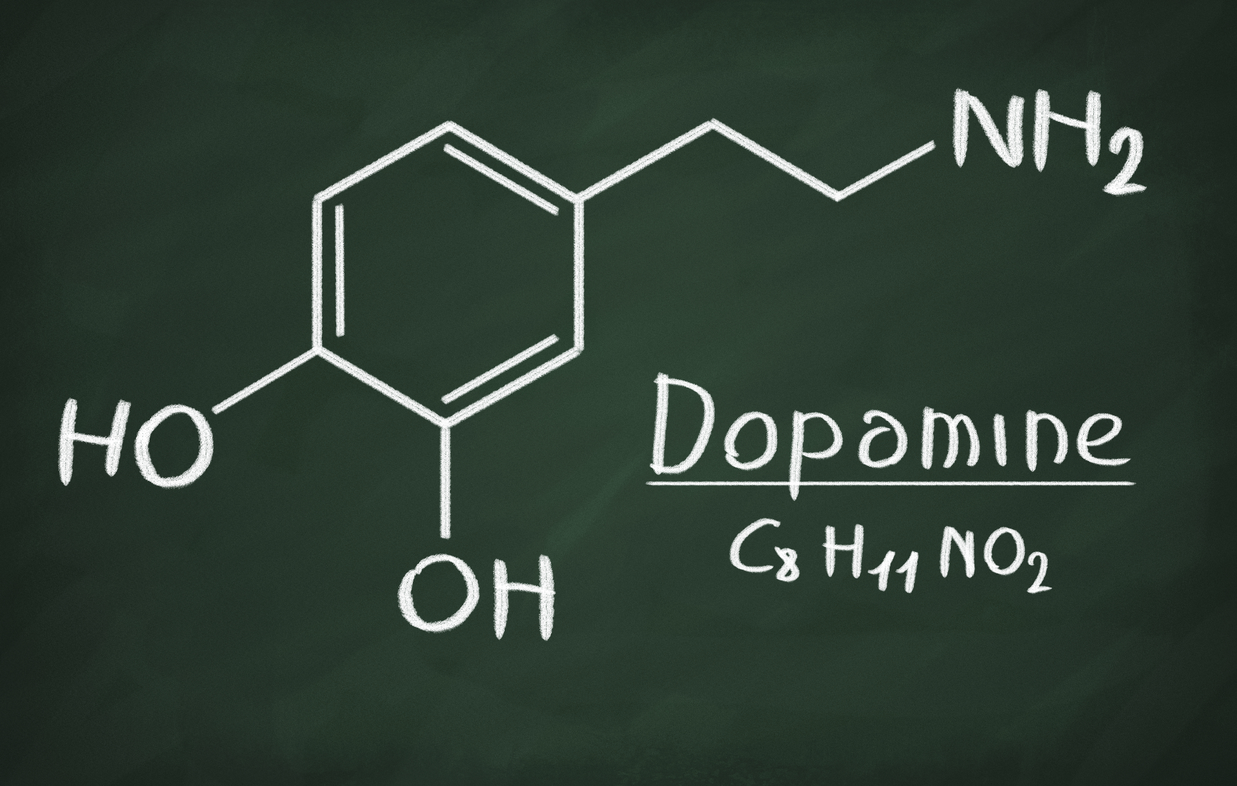 Dopamine chemical structure. (stock image)