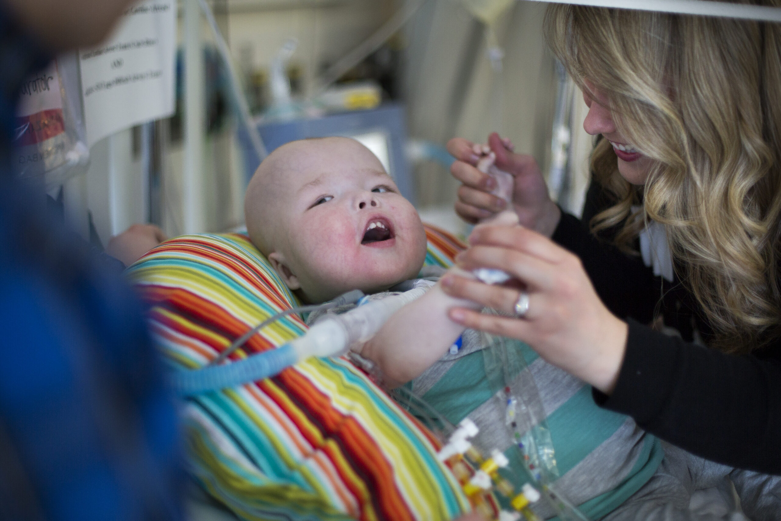 Garrett Peterson received a 3D-printed tracheal splint in 2014. Image credit: Joseph Xu, Michigan Engineering
