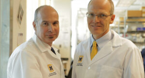 Splint developers Scott Hollister and Glenn Green. Hollister is a professor of biomedical engineering and Green is an ear, nose and throat doctor at C.S. Mott Children’s Hospital.