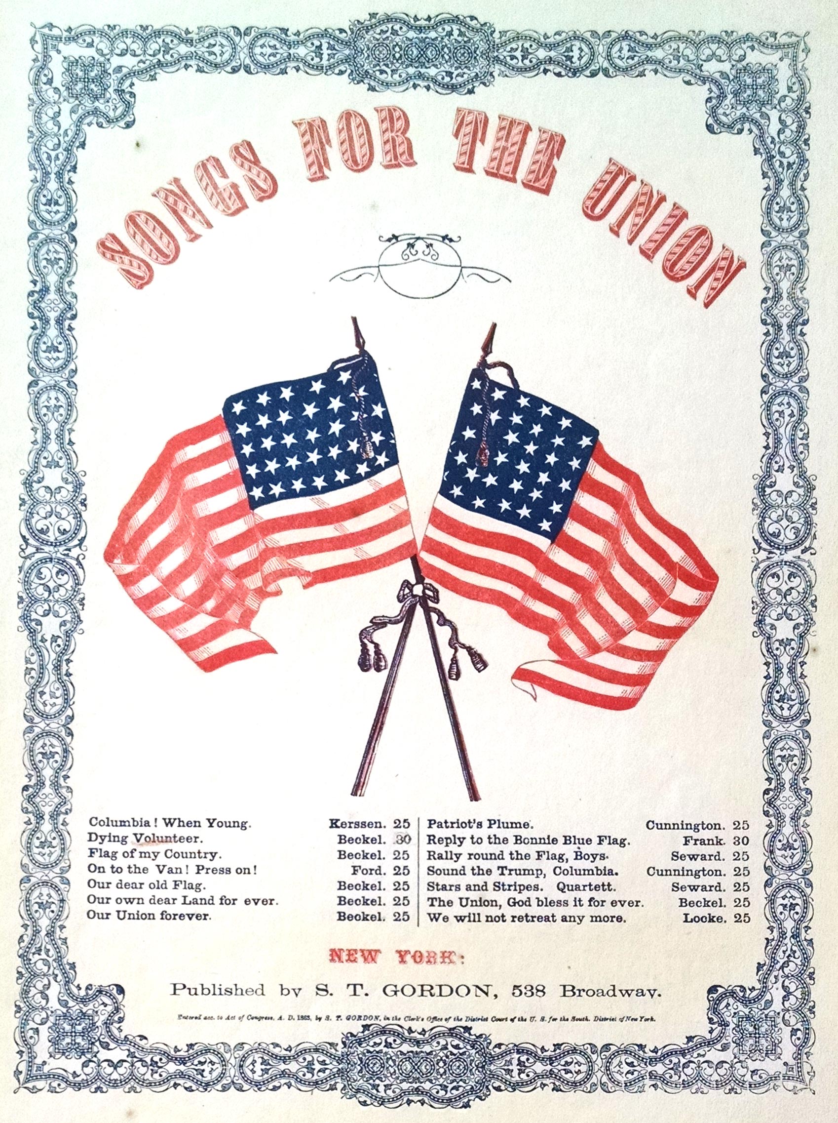 "Songs for the Union" Courtesy the University of Michigan Library Edison Sheet Music Collection