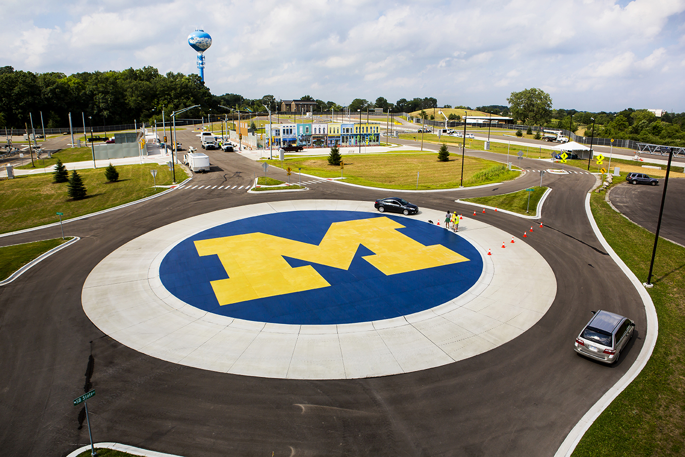 Mcity, a unique 32-acre simulated mini-city on U-M's Ann Arbor campus