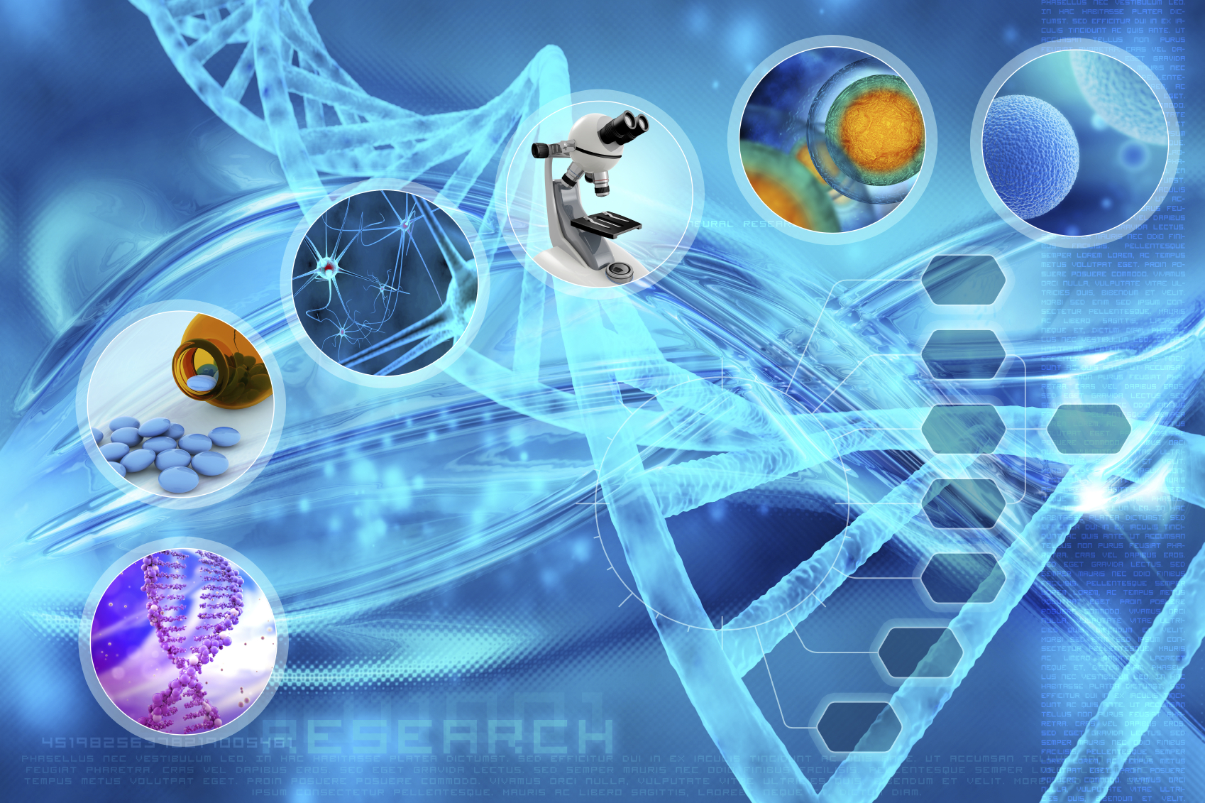 Abstract photo of various medical research concepts. (stock image)
