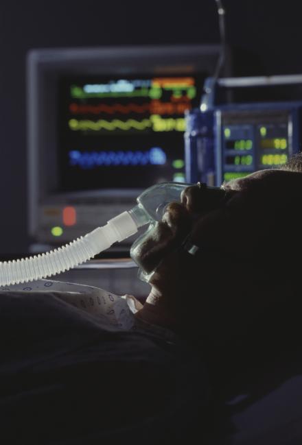 A patient in ICU. (stock image)