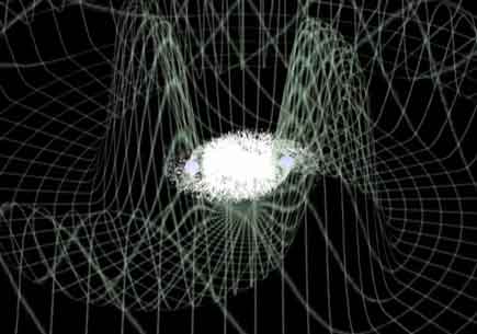 Simulation of gravitational waves.