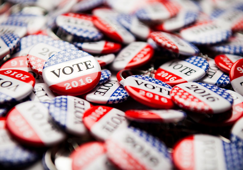 Campaign buttons. 