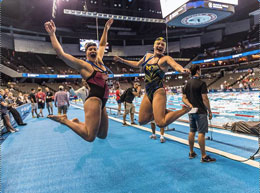 U-M athletes during Swim Trials 16, earlier this month.