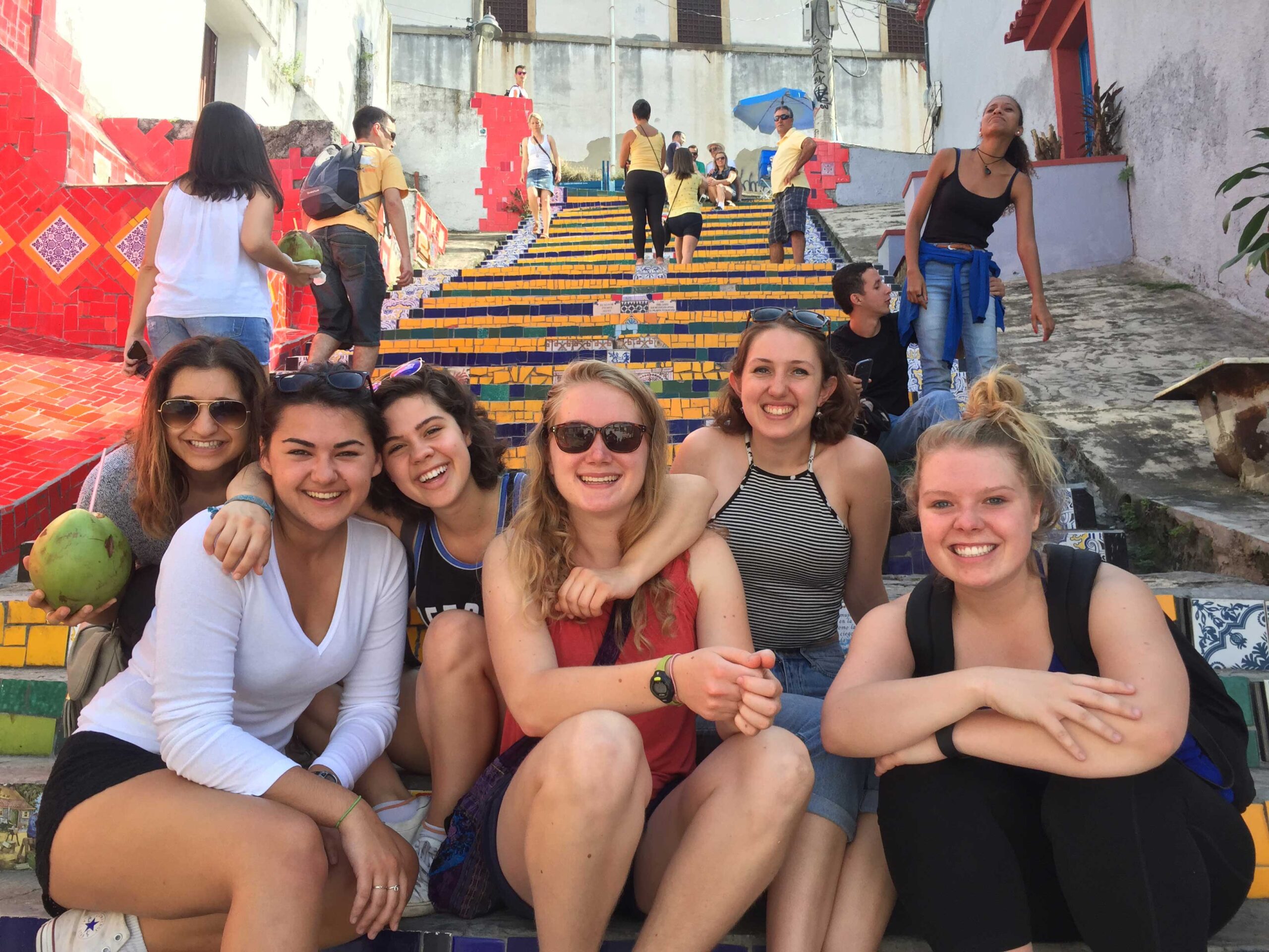 Zoe Gerstle (center) and friends.