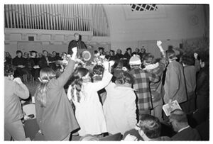 BAM Demonstrators disrupt ceremony, 1970