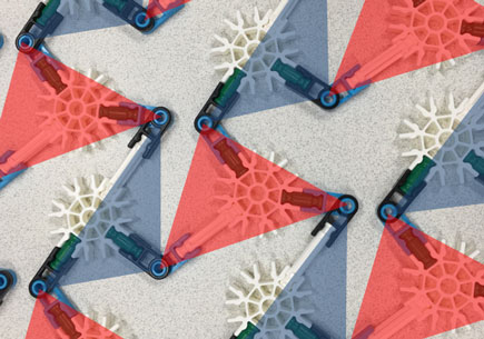 An illustration of the metamaterial. Image credit: Xiaoming Mao