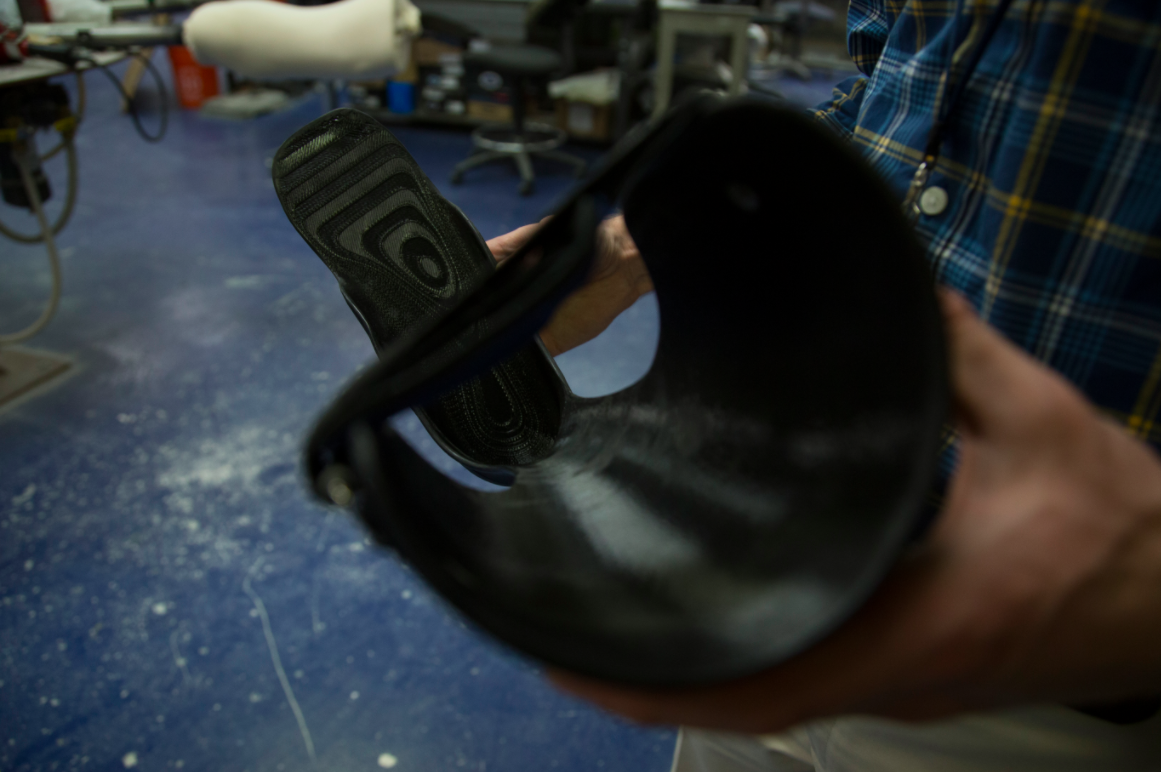 A finished 3D-printed orthotic device. Image credit: Kelly O’Sullivan, Michigan Engineering