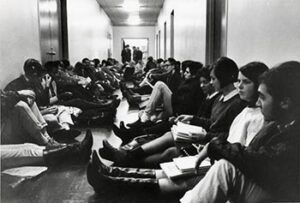 Student sit-in at U-M in the early '60s.