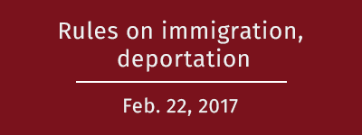 Immigration, deportation rules