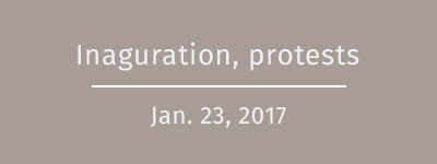 Inauguration, protests
