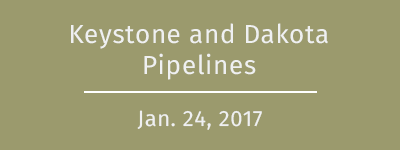 Keystone and Dakota pipelines