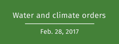 Trump water and climate orders