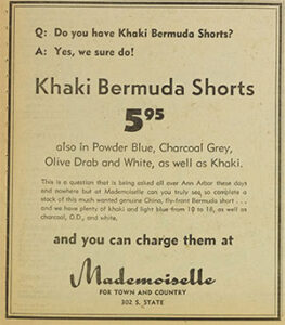 Ad for Bermudas