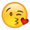 Blowing a kiss emoji