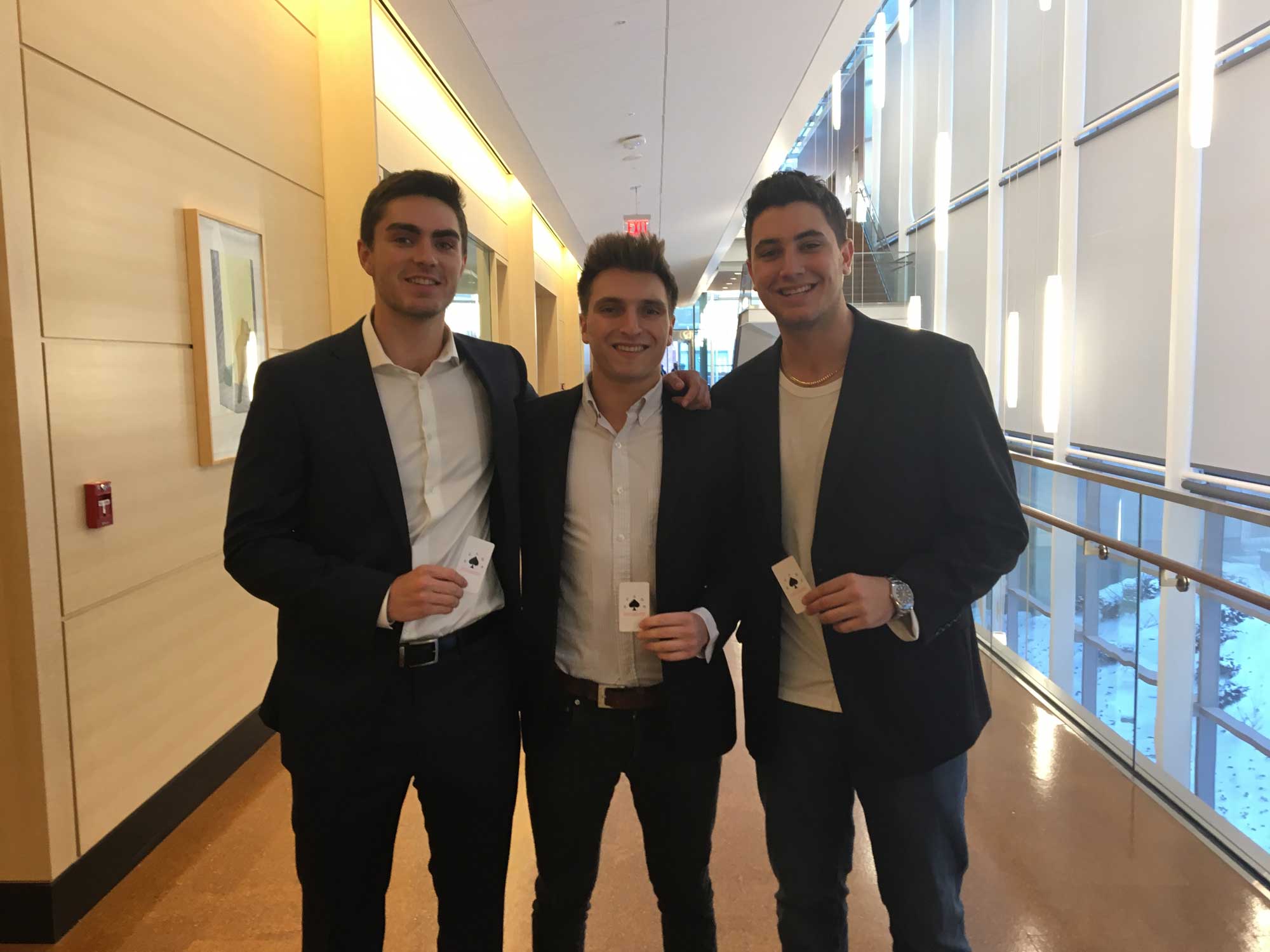 (From left) Noah Witus, Jake Fleshner and Logan Levin