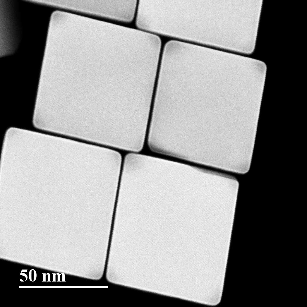 Platinum-coated silver nanocubes. Image credit: Umar Aslam
